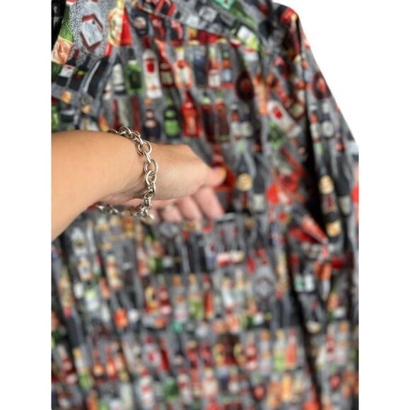 Paisley & Gray Slim Fit Men's Funky Shirt Long Sleeve Wine Print Size Large NEW - Picture 8 of 11